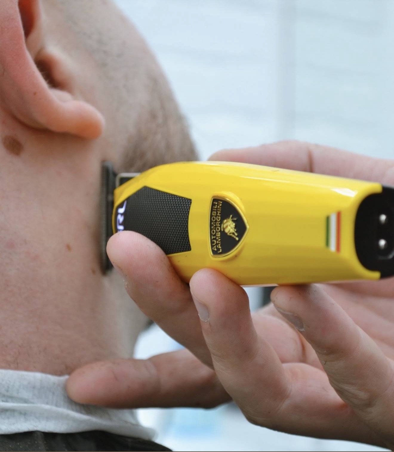 Close-up of a precision haircut with clippers